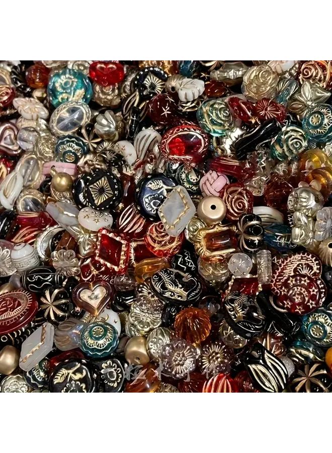25g Retro Baroque Beads For DIY Jewelry Bracelets Vintage Butterfly Heart Flower Design - Image 1